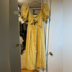 Yellow midi dress
